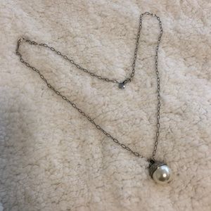 Very Long Juicy Couture Pearl/Diamond Necklace